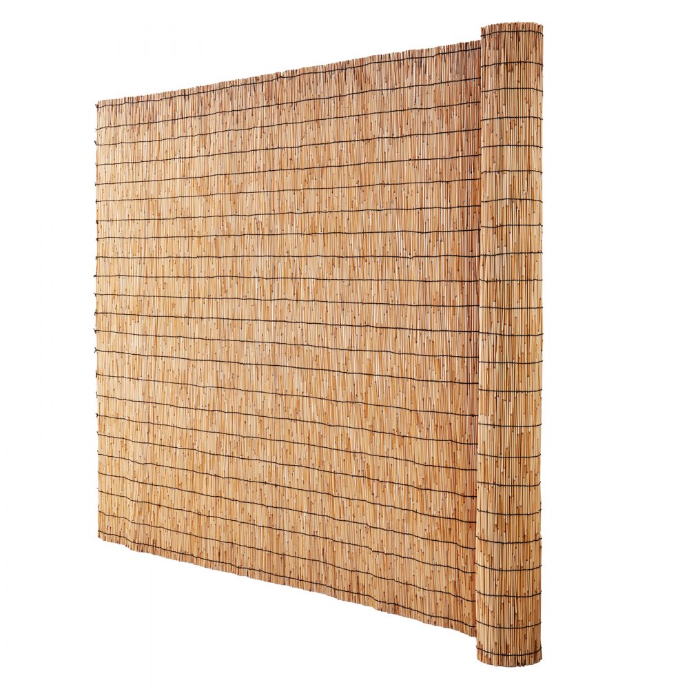 VEVOR Natural Reed Fencing, 4 ft x 16.4 ft, Reed Screen Curtain Balcony Reed Fence Roll for Outdoor Backyard Patio, Decorative Fence for Backyard Garden Fencing Divider, Privacy Screen Panel Curtain