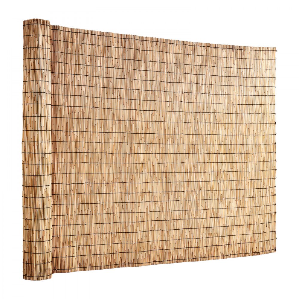 VEVOR Natural Reed Fencing, 4 ft x 16.4 ft, Reed Screen Curtain Balcony Reed Fence Roll for Outdoor Backyard Patio, Decorative Fence for Backyard Garden Fencing Divider, Privacy Screen Panel Curtain
