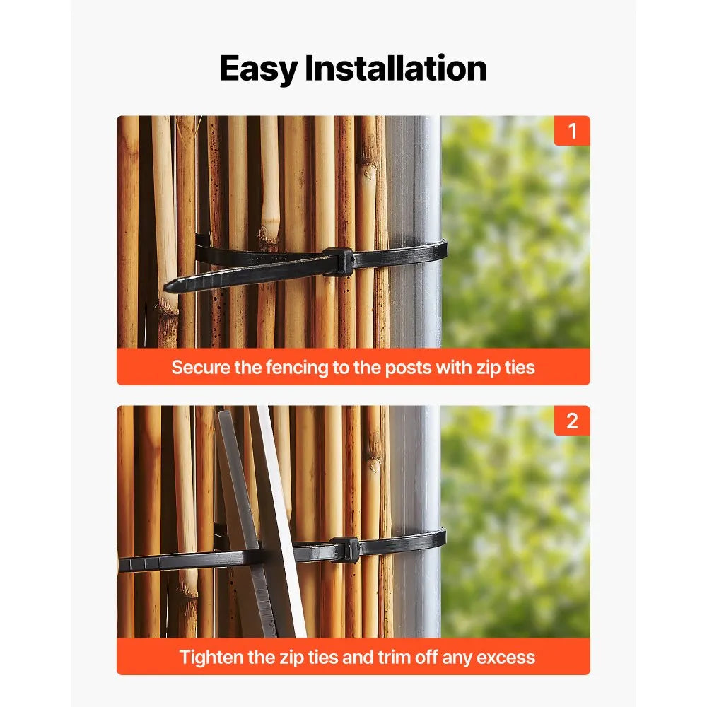 VEVOR Natural Reed Fencing, 4 ft x 16.4 ft, 2 Pack Decorative Natural Reed Fencing Roll, Decorative Fence for Divider, Privacy Screen Panel Curtain for Balcony Patio Garden Backyard Outdoor, Brown