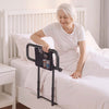 VEVOR Bed Rails for Elderly Adults Folding Bed Side Assist Rail for Seniors, Length & Height Adjustable, High-Strength Steel Bed Cane with Storage Pocket, Fits King Queen Full Twin Bed, 300LBS Support