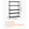 VEVOR Storage Shelves, 2500 lbs, 5 Tier Heavy Duty Garage Shelving, 18" D x 48" W x 72" H Adjustable Metal Shelves for Industrial Shelving Unit Utility Shelf, for Kitchen, Warehouse, Basement, Black