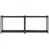 VEVOR Storage Shelves, 2400 lbs, 4 Tier Heavy Duty Garage Shelving, 20" D x 40" W x 60" H Adjustable Metal Shelves for Industrial Shelving Unit Utility Shelf, for Kitchen, Warehouse, Basement, Black