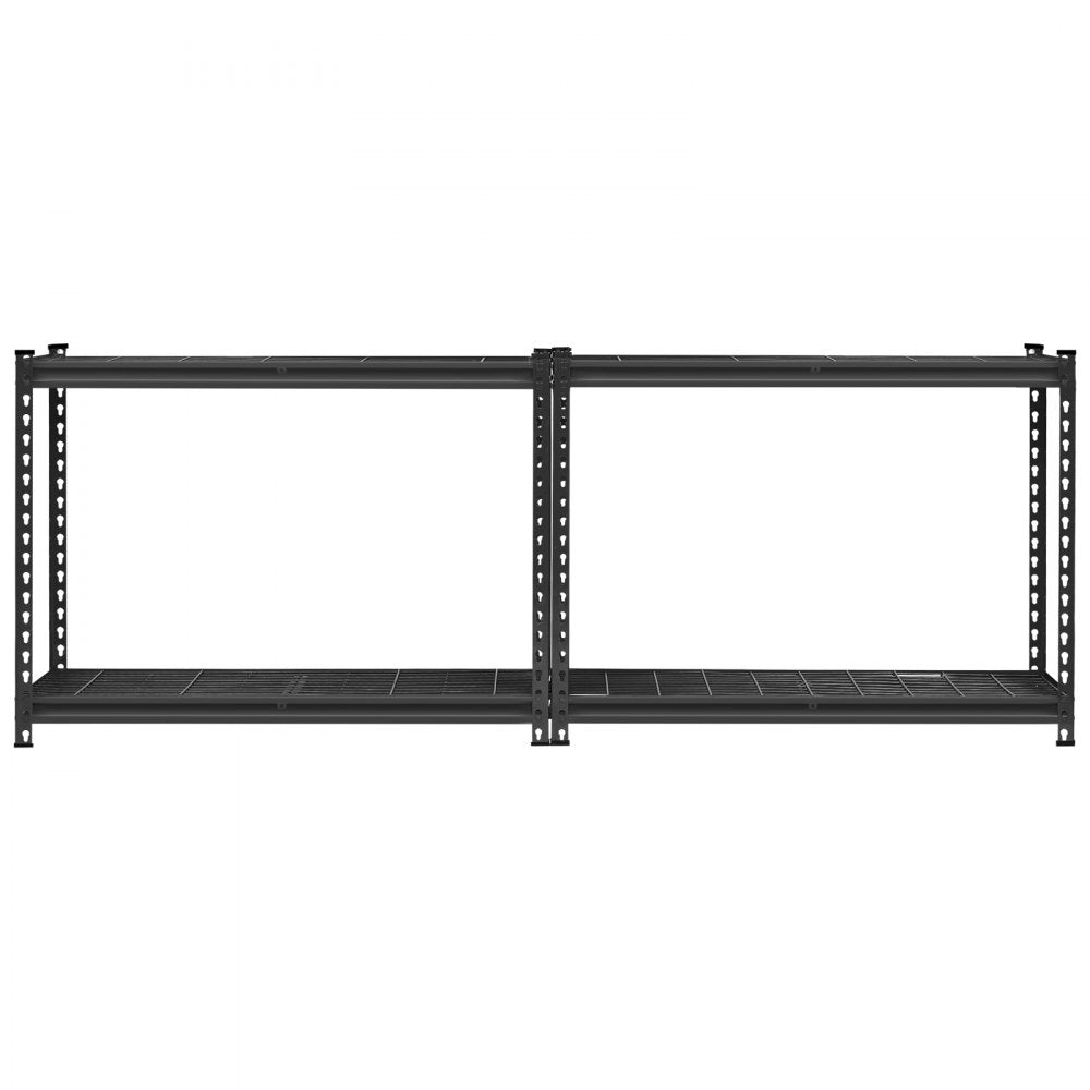 VEVOR Storage Shelves, 2400 lbs, 4 Tier Heavy Duty Garage Shelving, 20" D x 40" W x 60" H Adjustable Metal Shelves for Industrial Shelving Unit Utility Shelf, for Kitchen, Warehouse, Basement, Black