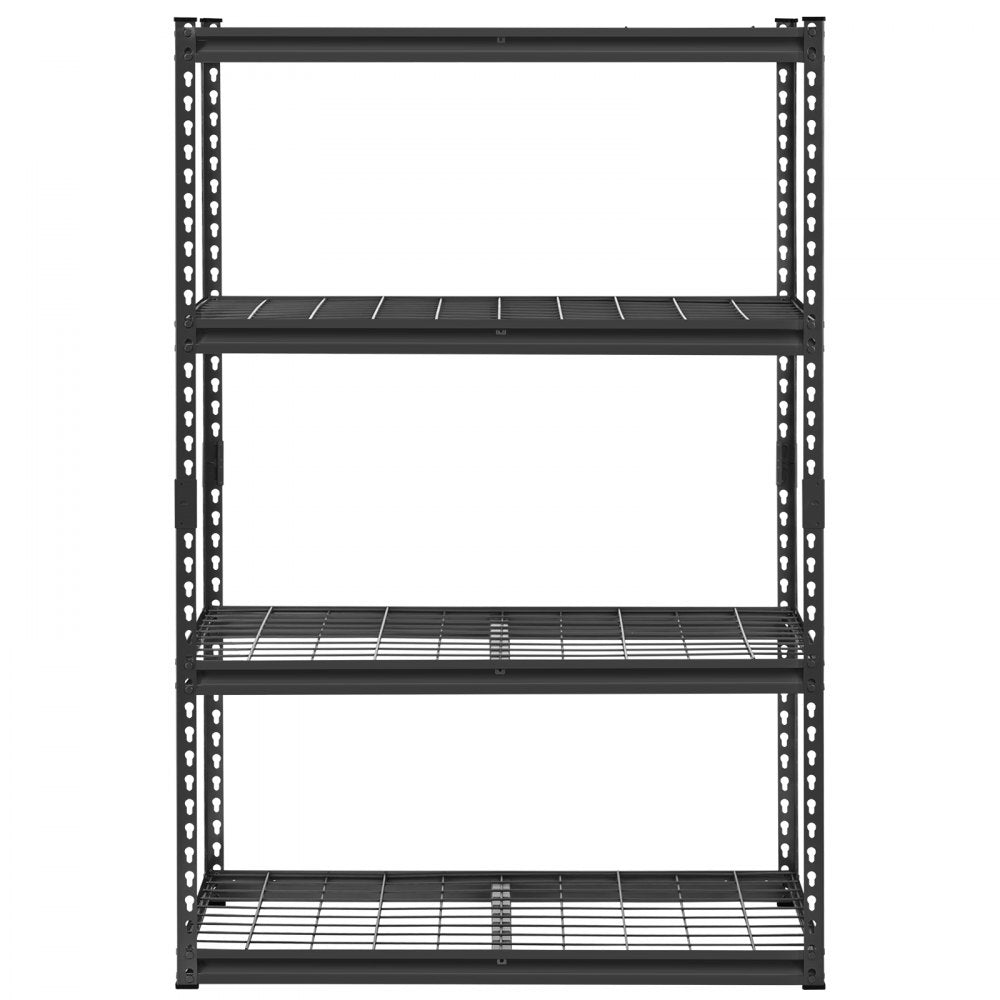 VEVOR Storage Shelves, 2400 lbs, 4 Tier Heavy Duty Garage Shelving, 20" D x 40" W x 60" H Adjustable Metal Shelves for Industrial Shelving Unit Utility Shelf, for Kitchen, Warehouse, Basement, Black