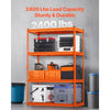 VEVOR Storage Shelves, 2400 lbs, 4 Tier Heavy Duty Garage Shelving, 20" D x 40" W x 60" H Adjustable Metal Shelves for Industrial Shelving Unit Utility Shelf, for Kitchen, Warehouse, Basement, Orange