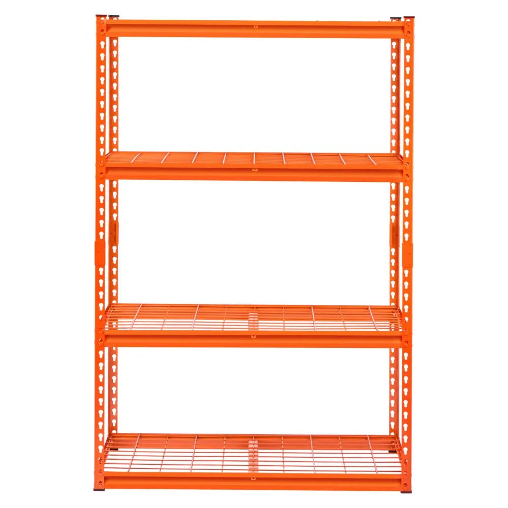 VEVOR Storage Shelves, 2400 lbs, 4 Tier Heavy Duty Garage Shelving, 20" D x 40" W x 60" H Adjustable Metal Shelves for Industrial Shelving Unit Utility Shelf, for Kitchen, Warehouse, Basement, Orange