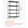VEVOR Storage Shelves, 3000 lbs, 5 Tier Heavy Duty Garage Shelving, 20" D x 48" W x 72" H Adjustable Metal Shelves for Industrial Shelving Unit Utility Shelf, for Kitchen, Warehouse, Basement, Black