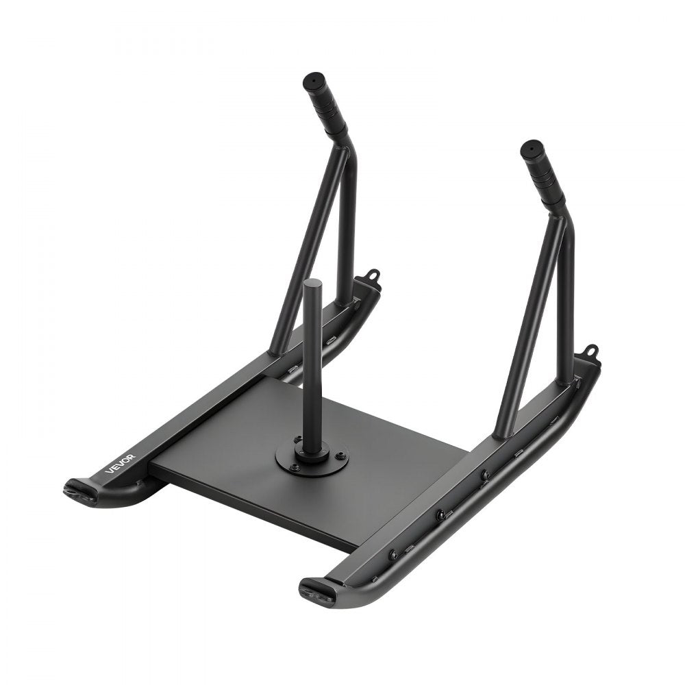 VEVOR Weight Sled, Steel Power Sled, Fitness Strength Training Sleds for Athletic Exercise Speed Improvement, Workout Fitness Equipment with Handle, Compatible with 1/2 in Weight Plates, Black