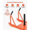 VEVOR Weight Sled, Steel Power Sled, Fitness Strength Training Sleds for Athletic Exercise Speed Improvement, Workout Fitness Equipment with Handle, Compatible with 1/2 in Weight Plates, Orange