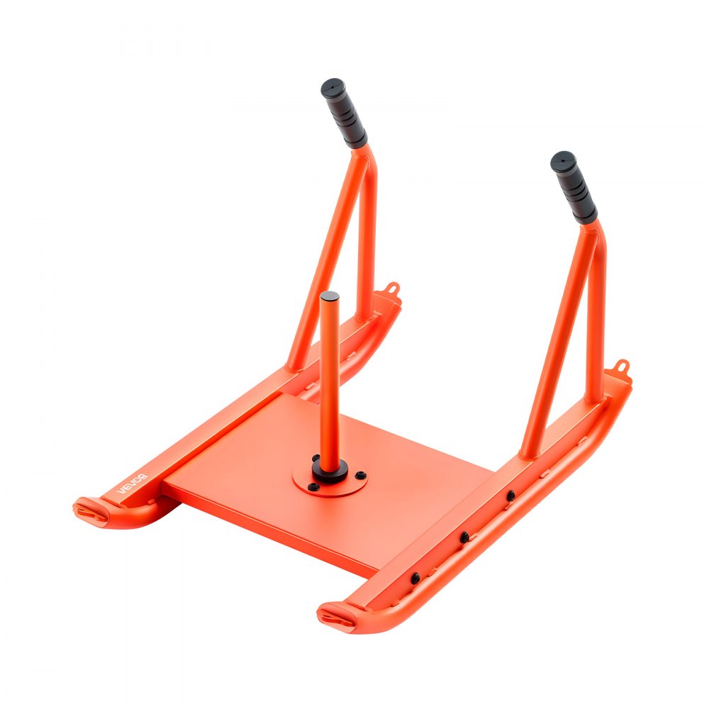 VEVOR Weight Sled, Steel Power Sled, Fitness Strength Training Sleds for Athletic Exercise Speed Improvement, Workout Fitness Equipment with Handle, Compatible with 1/2 in Weight Plates, Orange