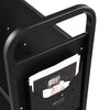 VEVOR Book Cart, 330 lbs Library Cart, 31.1" x 15.2" x 49.2" Rolling Book Cart, Single Sided L-Shaped Flat Shelves with 4-Inch Lockable Wheels for Home Shelves Office and School, Book Truck in Black
