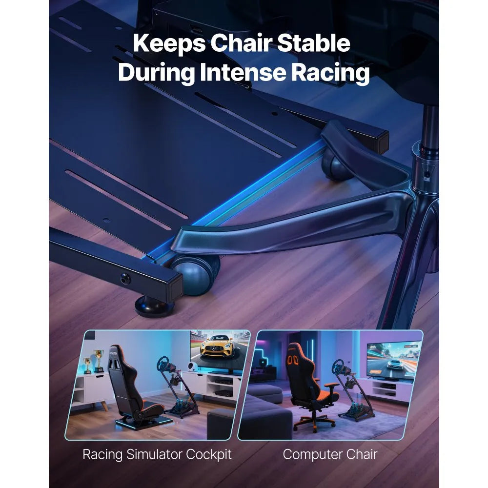 VEVOR Racing Wheel Stand, Adjustable & Foldable Simulator Stand for Logitech G29 G27 G920 G923, Thrustmaster T300RS T300GT T248 TS-PC TSXW Gaming Cockpit,Pedals Simulator NOT Included