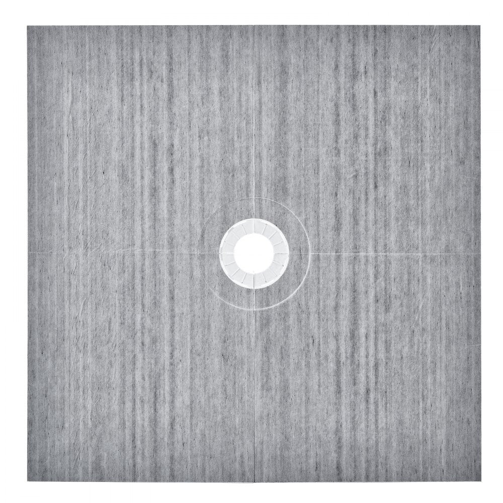 VEVOR Shower Curb Kit, 72"x72" Shower Pan Kit with 6.3" Central Drain, Lightweight EPS Shower Installation Kits with 2 Waterproof Cloths, Shower Pan Slope Sticks Fit for Bathroom