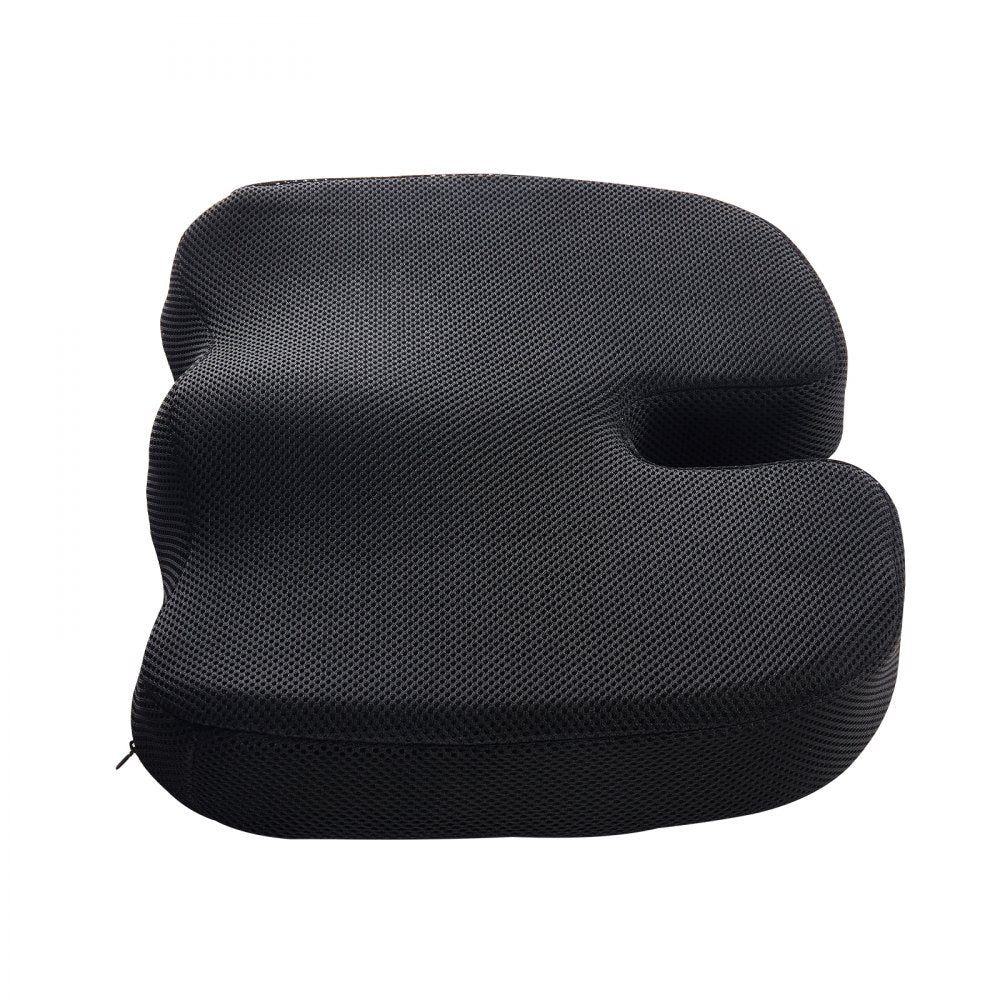 VEVOR Seat Cushion, Cooling Gel + Memory Foam Seat Cushion, Pressure-Relief Wheelchair Seat Pad with U-Shaped Cutout & Removable Cover, Lightweight and Portable for Travel, Car, Office, Airplane