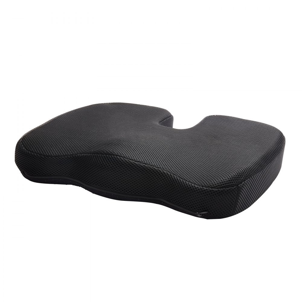 VEVOR Seat Cushion, Cooling Gel + Memory Foam Seat Cushion, Pressure-Relief Wheelchair Seat Pad with U-Shaped Cutout & Removable Cover, Lightweight and Portable for Travel, Car, Office, Airplane