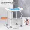 VEVOR Shower Chair, Adjustable Height Shower Stool, Shower Seat for Inside Shower or Tub, Non-Slip Bench Bathtub Stool Seat for Elderly Disabled Handicap, 350 LBS Capacity