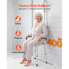VEVOR Shower Chair with Armrest, 6-Level Height Adjustable Bath Seat for Inside Shower or Tubs, Non-Slip Bathroom Bathtub Chair for Elderly Disabled Injured, 400LBS Capacity