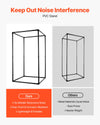 PVC stand keeps out noise interference - comparison graphic