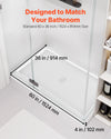 VEVOR shower pan size diagram showing 60 x 36 x 4 inch dimensions