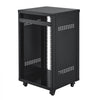 VEVOR 16U AV Rack, 200 lbs Max Capacity, Home Recording Studio Rack with Lockable Caster Wheels, Open Frame Server Cabinet, Special Vent Design, for 19-Inch Audio Video Musical & IT Equipment Mounting