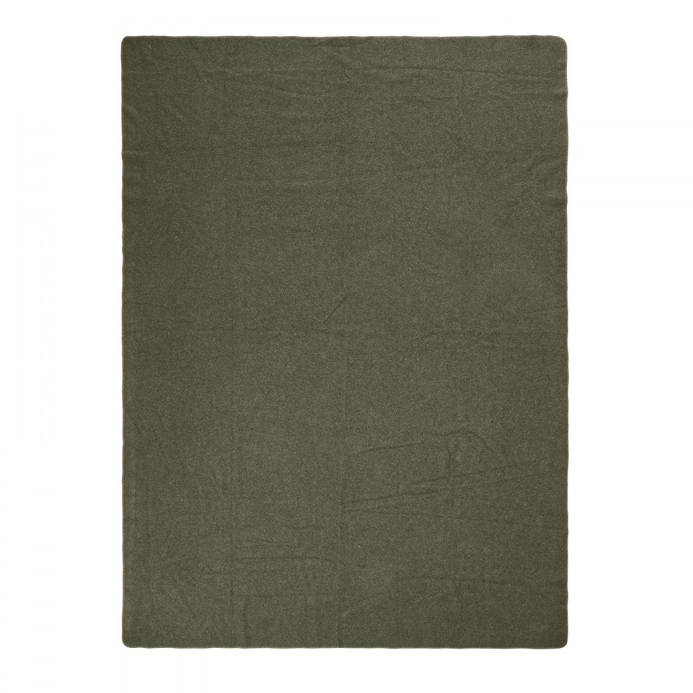 VEVOR Wool Camping Blanket, Large Warm Stadium Blanket, Waterproof & Windproof, Flame Retardant, Great for Outdoors, Picnics, Hiking, Sports Events, Travel, 64" x 88" (80% Wool), Army Green
