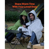 VEVOR Camping Blanket, Large Warm Wearable Stadium Blanket, Waterproof & Windproof, Polyester Fleece, Flame Retardant, Great for Outdoors, Picnics, Hiking, Sports Events, Travel, 79" x 59", Light Grey