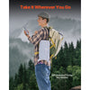VEVOR Camping Blanket, Large Warm Wearable Stadium Blanket, Waterproof & Windproof, Polyester Fleece, Flame Retardant, Great for Outdoors, Picnics, Hiking, Sports Events, Travel, 79" x 59", Light Grey