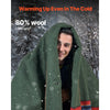 VEVOR Wool Camping Blanket, Large Warm Stadium Blanket, Waterproof & Windproof, Flame Retardant, Great for Outdoors, Picnics, Hiking, Sports Events, Travel, 64" x 88" (80% Wool), Texture Multicolor