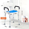 Shower Chair, 400 lbs Capacity, Shower Seat with Back, Adjustable Height Shower Stool, Shower Chair for Inside Shower Bathtub, Non-slip Bathroom Bench Bath Chair for Elderly Disabled Handicap