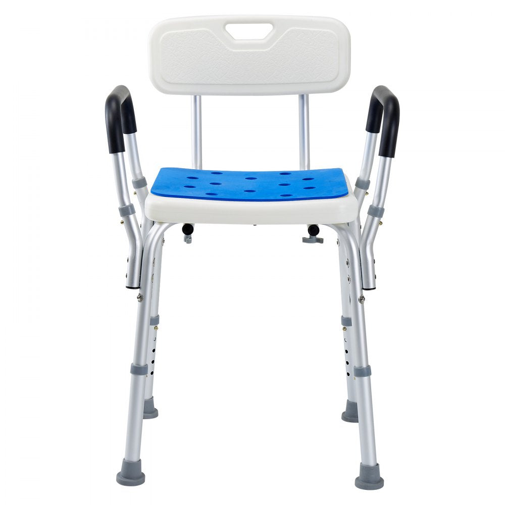 Shower Chair, 400 lbs Capacity, Shower Seat with Back, Adjustable Height Shower Stool, Shower Chair for Inside Shower Bathtub, Non-slip Bathroom Bench Bath Chair for Elderly Disabled Handicap