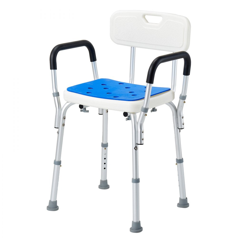 Shower Chair, 400 lbs Capacity, Shower Seat with Back, Adjustable Height Shower Stool, Shower Chair for Inside Shower Bathtub, Non-slip Bathroom Bench Bath Chair for Elderly Disabled Handicap