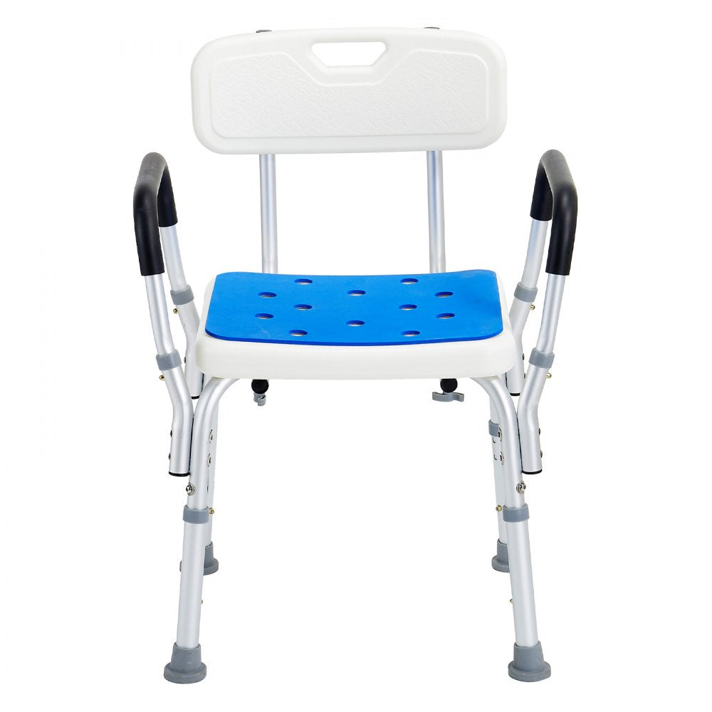Shower Chair, 400 lbs Capacity, Shower Seat with Back, Adjustable Height Shower Stool, Shower Chair for Inside Shower Bathtub, Non-slip Bathroom Bench Bath Chair for Elderly Disabled Handicap