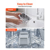 VEVOR Countertop Food Serving Display Container, Stainless Steel Food Salad Server Tray, Buffet Condiment Dispenser, Ice Cooled Rack with Separate Lid, for Restaurant Hotel Kitchen (2x1/6+3x1/9 Pan)