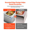 VEVOR Countertop Food Serving Display Container, Stainless Steel Food Salad Server Tray, Buffet Condiment Dispenser, Ice Cooled Rack with Separate Lid, for Restaurant Hotel Kitchen Party (6x1/6 Pan)
