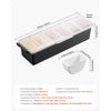 VEVOR Chilled Condiment Server, 6 Compartment Ice Cooled Condiment Serving Container, Chilled Garnish Tray Bar Caddy with Lid, for Bartending & Serving Taco, Salad, Fruit, Home & Restaurant Supplies