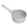 VEVOR 1.5 QT Saucepan, Nonstick Saucepan with Tempered Glass Lid, Multipurpose Cooking Sauce Pot with Detachable Handle, Sauce Pan Small Kitchen Cooking Pot with Coating, Induction Compatible, White