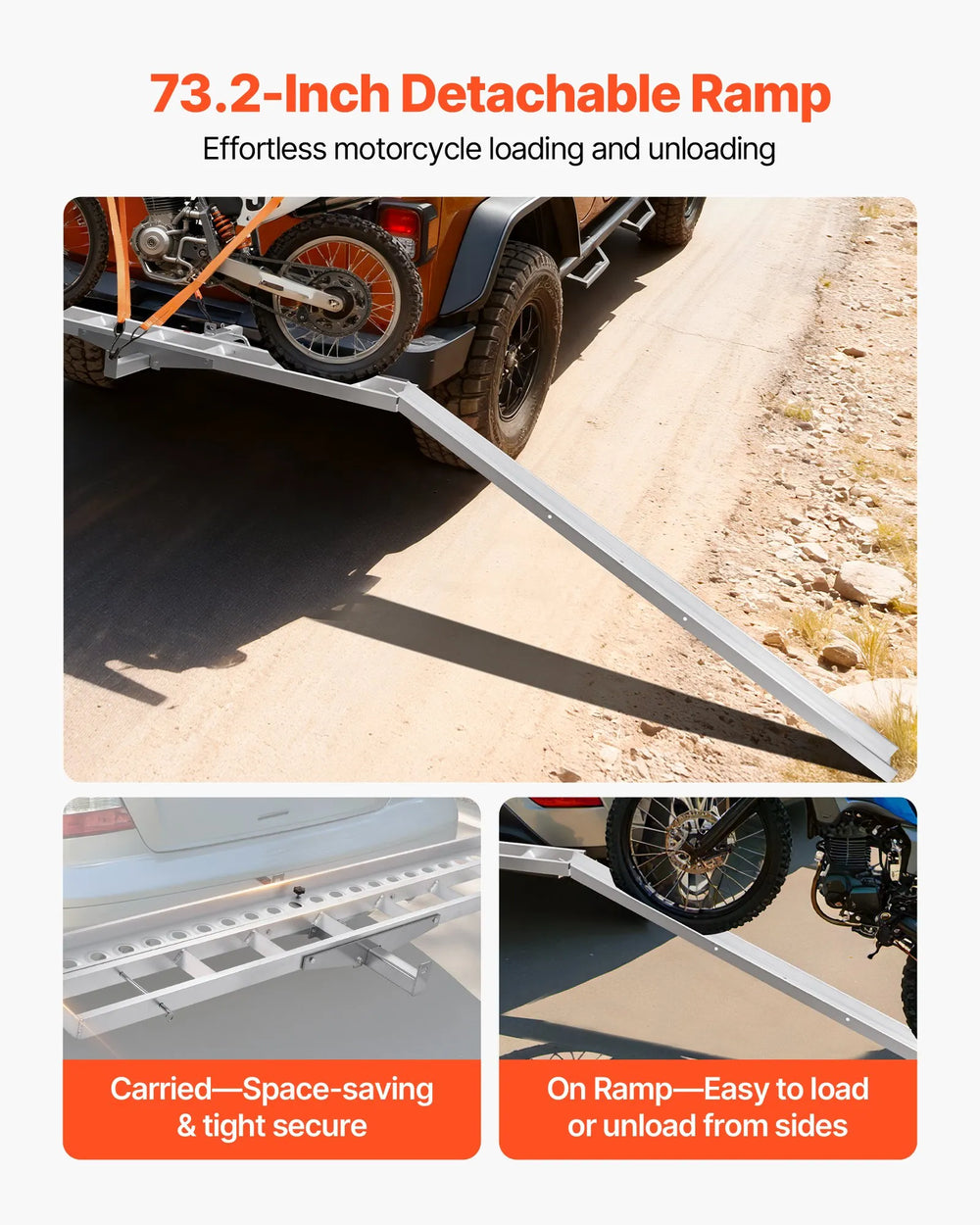 VEVOR motorcycle carrier angled view