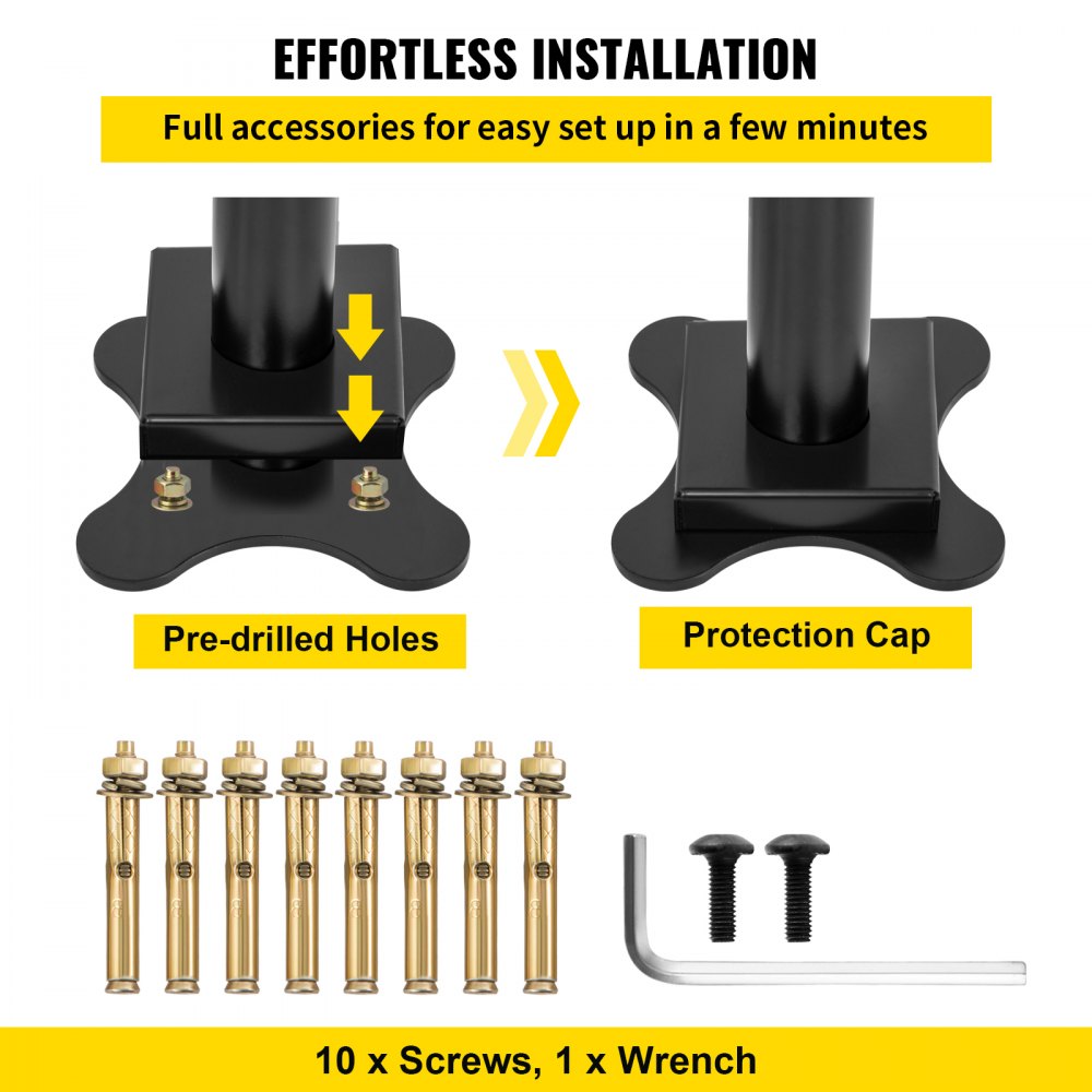 VEVOR Outdoor Stair Railing Kit, 3 FT Handrails 1-3 Steps, Adjustable Angle Black Aluminum Stair Hand Rail for The Elderly, Handrails for Outdoor Steps