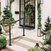 VEVOR Outdoor Stair Railing Kit, 3 FT Handrails 1-3 Steps, Adjustable Angle Black Aluminum Stair Hand Rail for The Elderly, Handrails for Outdoor Steps