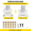 VEVOR Outdoor Stair Railing Kit, 4 FT Handrails 1-4 Steps, Adjustable Angle White Aluminum Stair Hand Rail for The Elderly, Handrails for Outdoor Steps