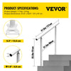 VEVOR Outdoor Stair Railing Kit, 4 FT Handrails 1-4 Steps, Adjustable Angle White Aluminum Stair Hand Rail for The Elderly, Handrails for Outdoor Steps