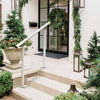 VEVOR Outdoor Stair Railing Kit, 4 FT Handrails 1-4 Steps, Adjustable Angle White Aluminum Stair Hand Rail for The Elderly, Handrails for Outdoor Steps