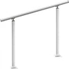 VEVOR Outdoor Stair Railing Kit, 4 FT Handrails 1-4 Steps, Adjustable Angle White Aluminum Stair Hand Rail for The Elderly, Handrails for Outdoor Steps