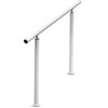 VEVOR Outdoor Stair Railing Kit, 4 FT Handrails 1-4 Steps, Adjustable Angle White Aluminum Stair Hand Rail for The Elderly, Handrails for Outdoor Steps