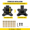 VEVOR Outdoor Stair Railing Kit, 4 FT Handrails 1-4 Steps, Adjustable Angle Black Aluminum Stair Hand Rail for The Elderly, Handrails for Outdoor Steps