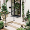 VEVOR Outdoor Stair Railing Kit, 4 FT Handrails 1-4 Steps, Adjustable Angle Black Aluminum Stair Hand Rail for The Elderly, Handrails for Outdoor Steps