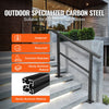 VEVOR Handrail Outdoor Stairs 47.6 X 35.2 Inch Outdoor Handrail Outdoor Stair Railing Adjustable from 0 to 30 Degrees Handrail for Stairs Outdoor Aluminum Black Stair Railing Fit 3-4 Steps