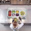 VEVOR Refrigerated Countertop Prep Unit Condiment Prep Station 16 QT ETL, for Commercial Restaurant Salad Bar, 160W, with 1 x 1/3 & 4 x 1/6 Pans, Auto Defrost, Adjustable Temp, Glass Sneeze Guard