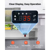 VEVOR Refrigerated Countertop Prep Unit Condiment Prep Station 14 QT ETL, for Commercial Restaurant Salad Bar, 160W, with 1 x 1/3 & 4 x 1/6 Pans, Auto Defrost, Temp Control, Stainless Steel Cover