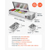 VEVOR Refrigerated Countertop Prep Unit Condiment Prep Station 22 QT ETL, for Commercial Restaurant Salad Bar, 160W, with 2 x 1/3 & 4 x 1/6 Pans, Auto Defrost, Temp Control, Stainless Steel Cover